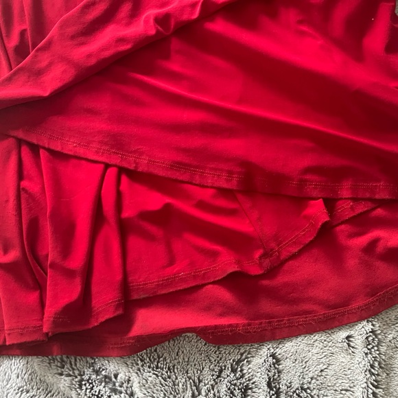 Red Long Evening Gown with Beaded Bodice - Picture 4 of 5